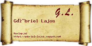 Gábriel Lajos névjegykártya