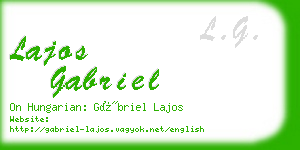 lajos gabriel business card